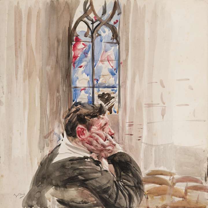 Portrait of a Man Seated in a Church